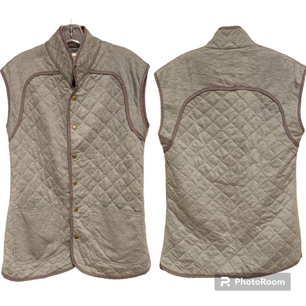 Henrik Vibskov Quilted Snap Front Vest‎ Grey Unisex M/L Designer Luxury